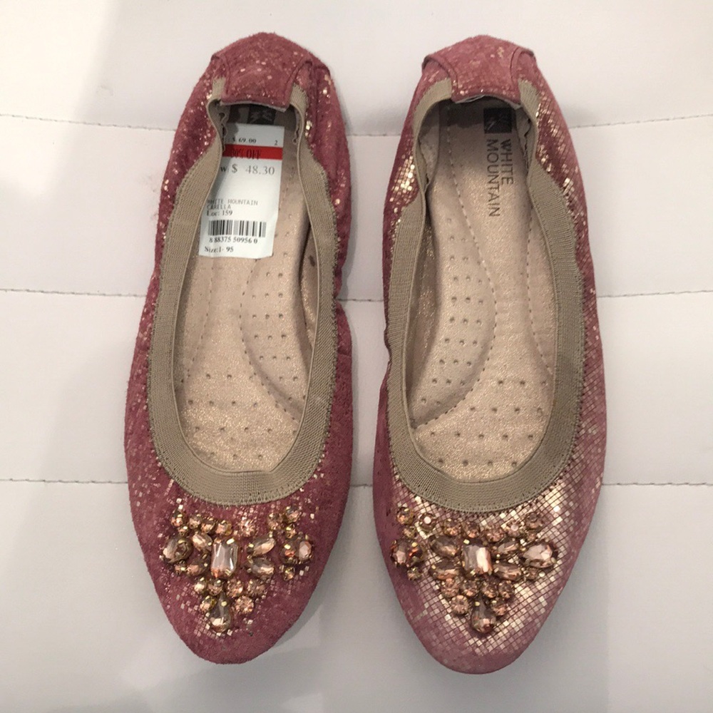White Mountain Rhinestone Embellished Ballet Flat - Picture 9 of 9